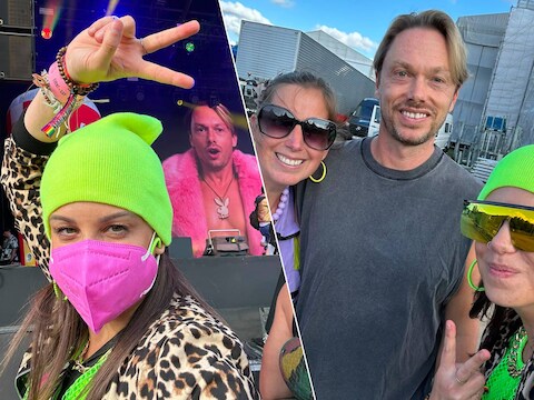 Haar mondmasker was meer dan alleen maar een mode-accessoire, Zo kreeg Sara zaterdag de kans Regi te ontmoeten