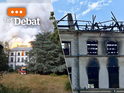 Dakbrand in kasteel Slotendries, Uitgebrand kasteel Slotendries