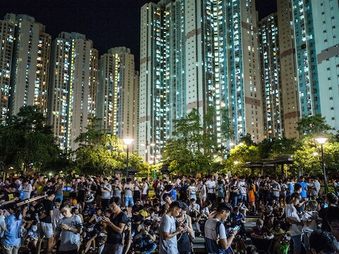 Pokémon Go werd op 25 juli gelanceerd in Hong Kong. Zo ziet het park eruit, een dag na die launch.