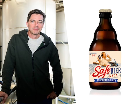 Johan Van Dyck van de Antwerpse Brouw Compagnie. / Het SAFE-bier NADA van de Seefbrouwerij.