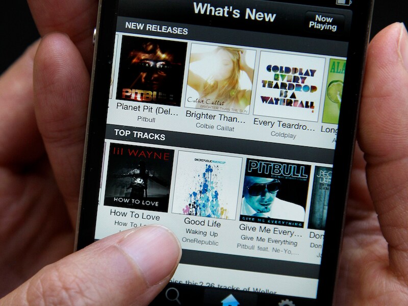 Spotify op een iPhone.