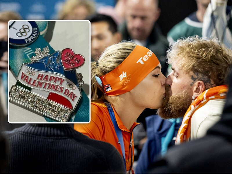 Een nieuwe pin, de gekende vraag en dan moet het grootste cadeau nog komen: de valentijn van powerkoppel Jutta Leerdam en Jake Paul