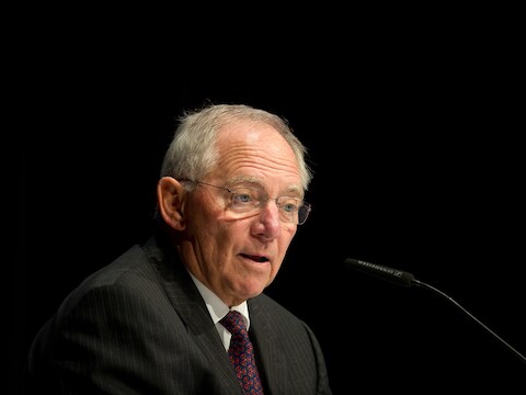 De Duitse minister van Financiën Wolfgang Schäuble.