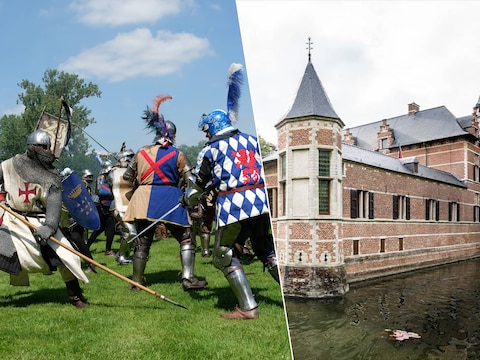 Kasteel Veltwyck in Ekeren maakt zich op voor een middeleeuwse dag.