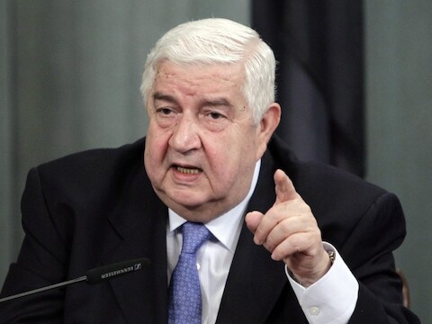 De Syrische minister van Buitenlandse Zaken Walid Mouallem.