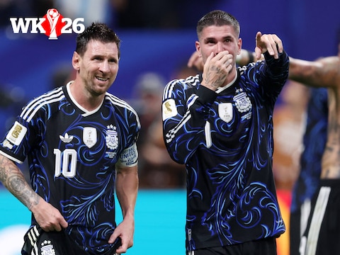 Lionel Messi en Rodrigo De Paul.