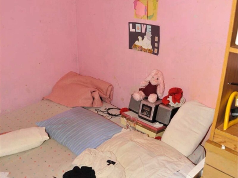Een kamer in het huis van Castro waar drie vrouwen elf jaar lang gevangen zaten