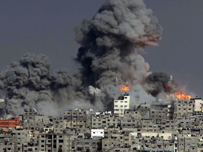 Ook in Gaza-stad gaan de bombardementen in alle hevigheid door.