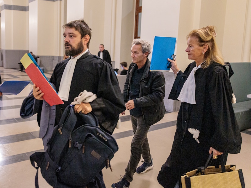 Gerlant Van Berlaer in de rechtbank in Brussel, donderdagochtend.
