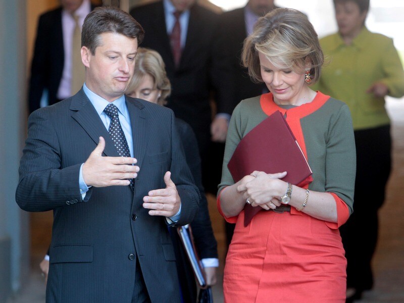 Olivier Chastel en prinses Mathilde.