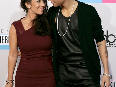 Justin Bieber met zijn moeder Pattie Mallette.