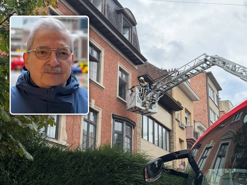 Drie personen raakten gewond bij een brand in een cohousinggebouw. Inzet: Woordvoerder brandweer Brussel, Walter Derieuw.