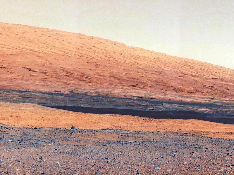 Mount Sharp, gefotografeerd door Curiosity.