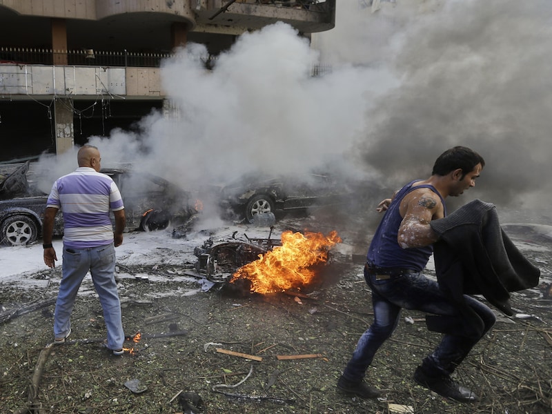 Een aanslag bij de Iraanse ambassade vorig jaar in Beirut.