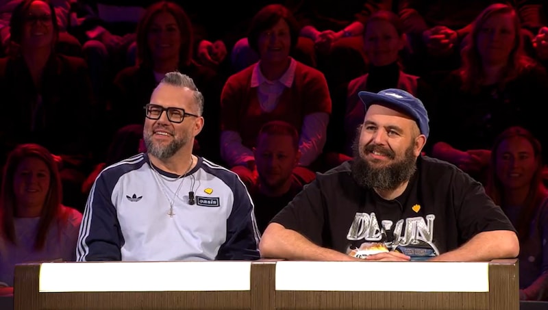 Alex Agnew en Bockie De Repper in 'De slimste mens'.