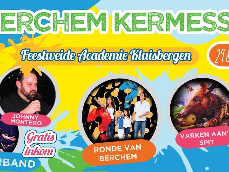 Berchem Kermesse viert dit weekend 15de editie met livemuziek, wandeling en traditioneel varken aan ‘t spit