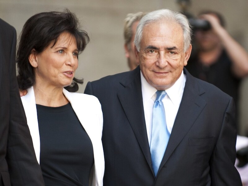 Dominique Strauss-Kahn met zijn echtgenoten, de journaliste Anne Sinclair.