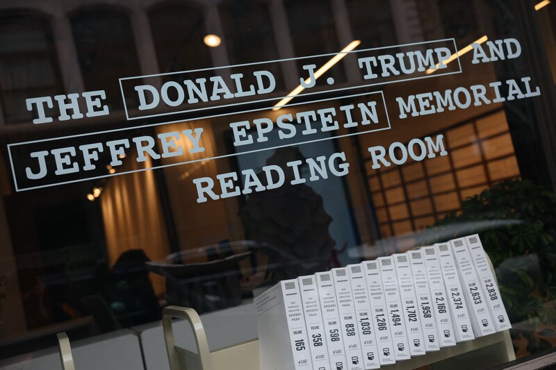 Image of 'The Donald J. Trump and Jeffrey Epstein Memorial Reading Room'. 