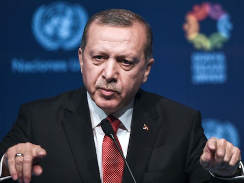 De Turkse president Erdogan.