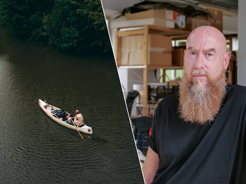 Serge Haelterman werd beroofd van zijn kano tijdens een tocht op de Maas als kunstproject.