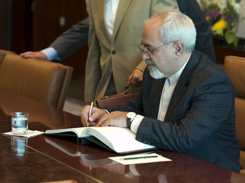 De Iraanse minister van Buitenlandse Zaken Mohammed Javad Zarif.