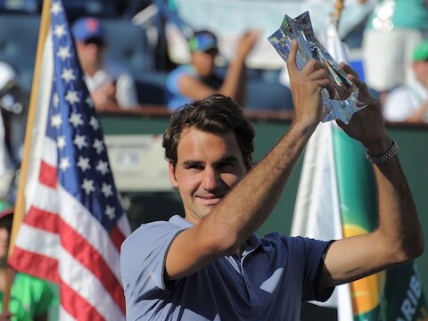 Roger Federer verloor zondag de finale van Indian Wells tegen Novak Djokovic.