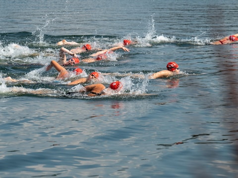 Openwaterzwemmen in Hazewinkel. 