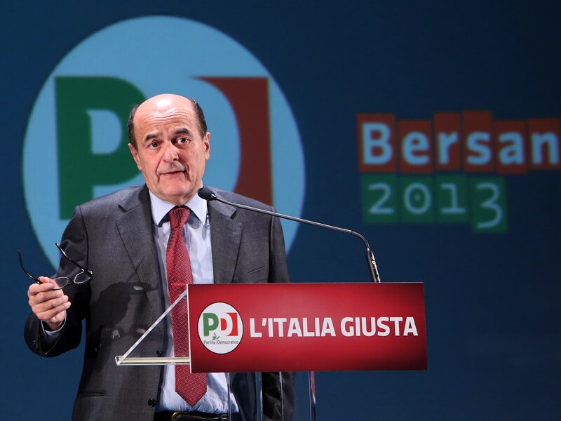 Bersani zal vermoedelijk een coalitie moeten sluiten met aftredend premier Mario Monti.