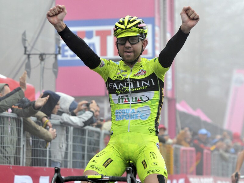 Mauro Santambrogio bij zijn ritwinst in de Giro