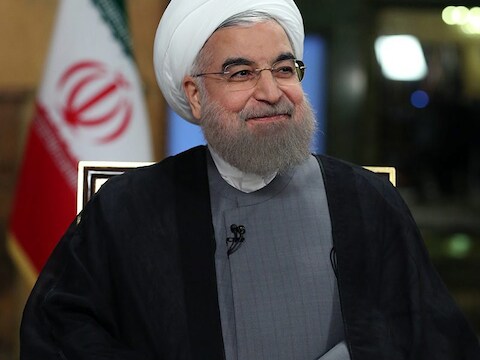 Hassan Rouhani, de president van Iran.