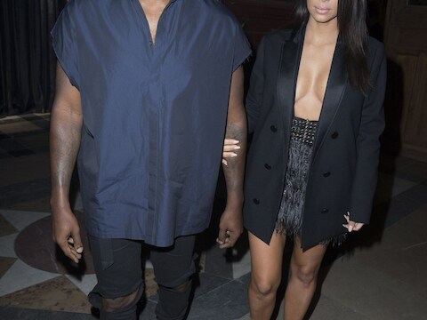 Kanye West met zijn vrouw Kim Kardashian