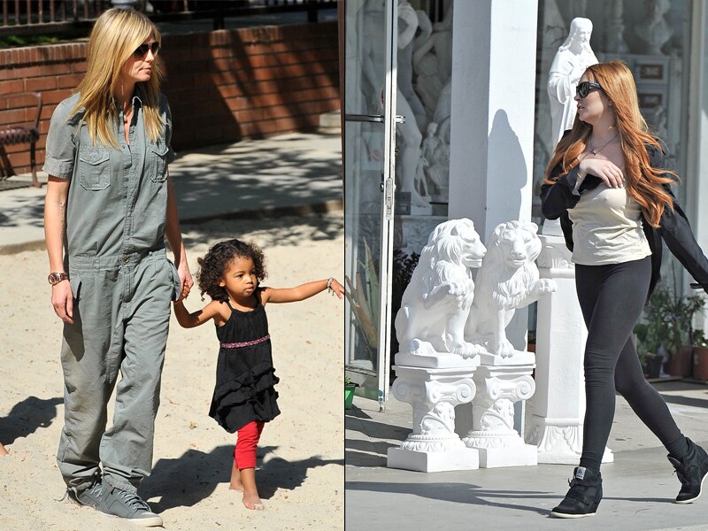 Heidi Klum en Lindsay Lohan zijn alvast fan van de sneaker met sleehak.