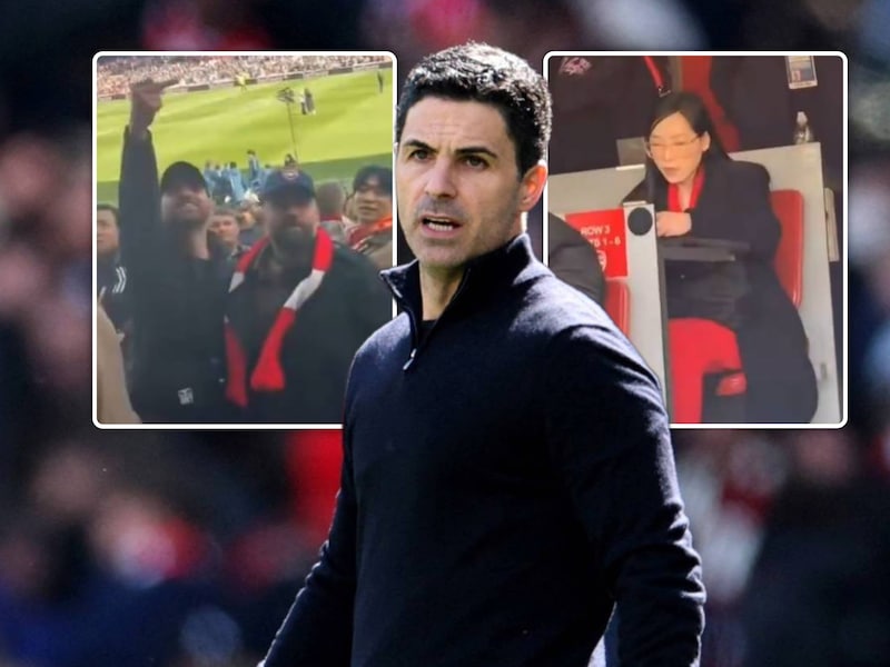 KIJK. Zo nerveus worden ze bij Arsenal: analisten van Bournemouth moeten “uit veiligheid” langer blijven zitten nadat ze winnend doelpunt vieren