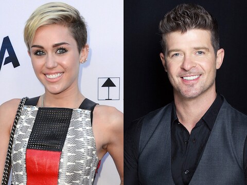 Miley Cyrus en Robin Thicke.