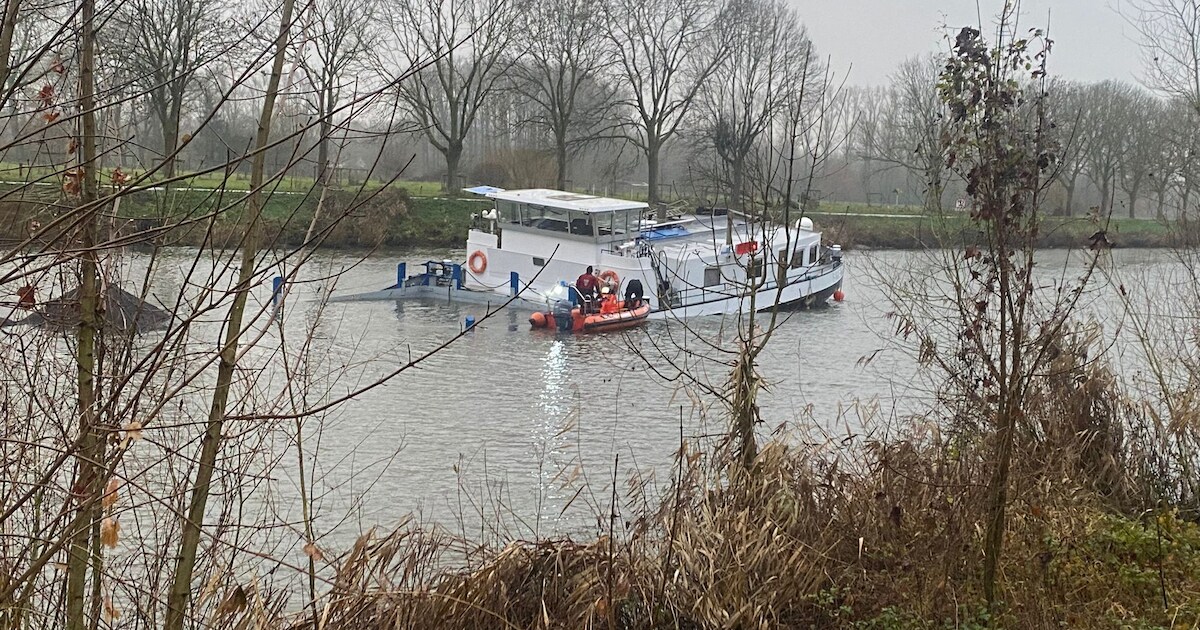 Binnenschip zinkt in de Schelde: “Geen gevaarlijke stoffen vrijgekomen ...