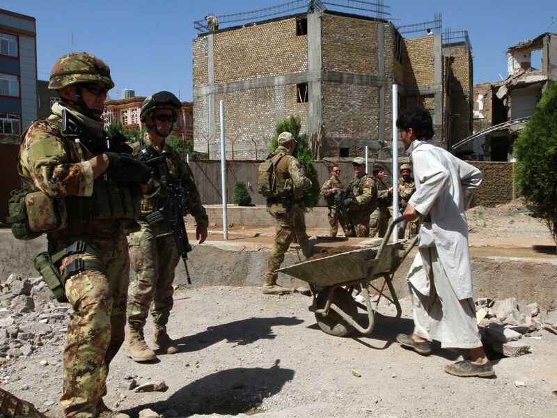 Italiaanse soldaten in Afghanistan.