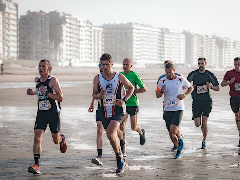 Loopcriterium van de kust in Middelkerke.