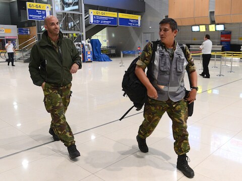 Het Nederlandse onderzoeksteam is inmiddels aangekomen op de luchthaven van Charkov.