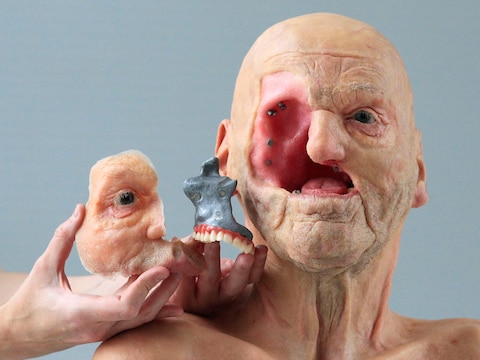 Een 3D-model in het Belgische bedrijf Materialise, waar de grootste 3D-printer van Europa staat.