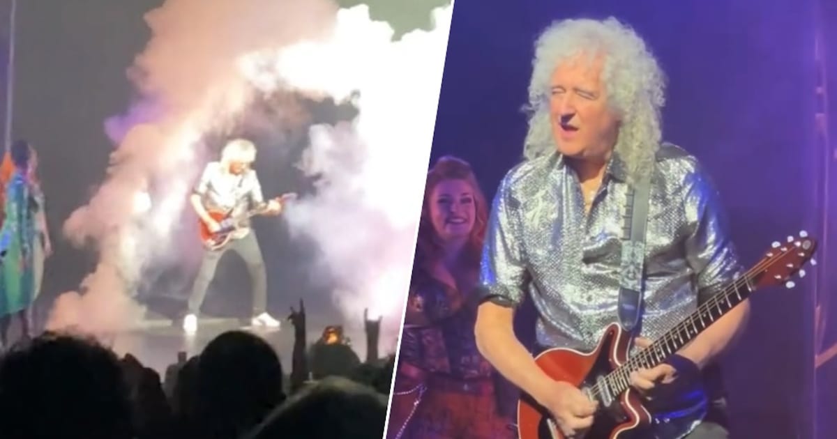 KIJK. Queen-gitarist Brian May duikt plots op bij première ‘We will ...