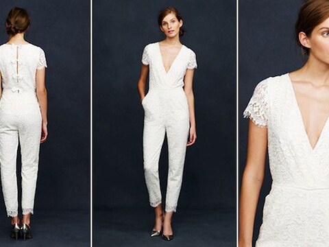 De jumpsuit van J. Crew.