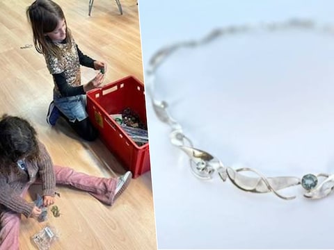Kinderen kunnen juwelen omvormen naar hun eigen creatie tijdens Antwerp Jewellery Week.