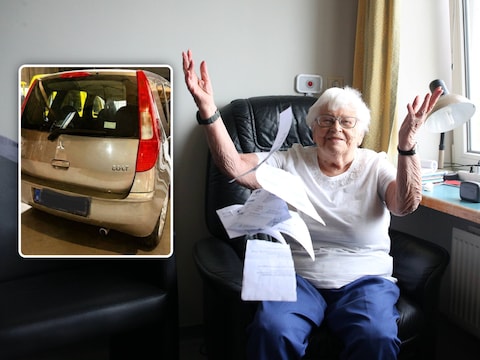 Fernanda is eindelijk verlost van haar drie snelheidsboetes. Inzet: haar Mitsubishi Colt, waarmee ze zelf niet meer rijdt sinds ze in woonzorgcentrum Biezenheem verblijft.