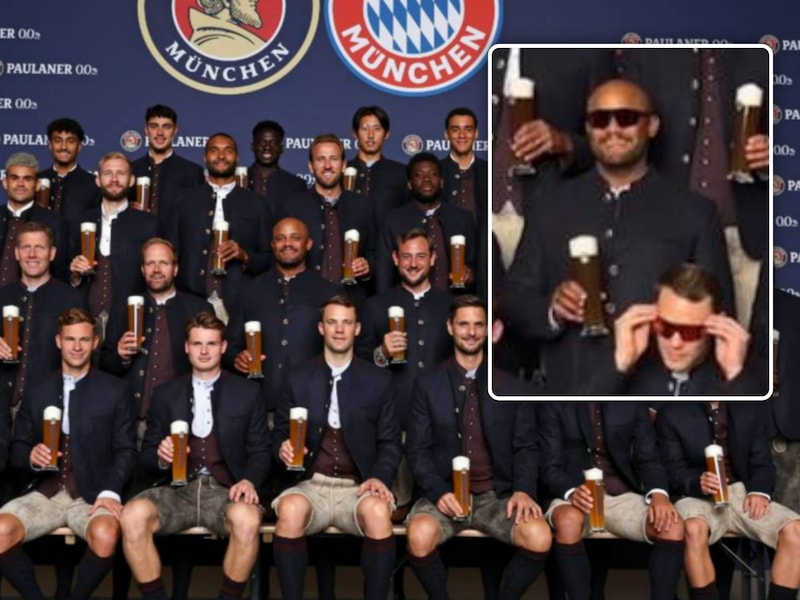 Vincent Kompany met zonnebril en liters bier: Bayern München maakt traditionele ploegfoto, al is er ook een opvallende afwezige