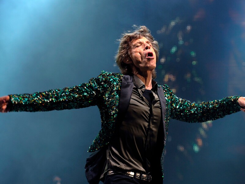 Mick Jagger tijdens het Glastonbury Festival of Contemporary Performing Arts, vorig jaar.