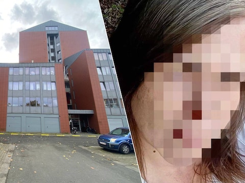 Links: het appartementsblok waar het meisje gestorven is. Haar moeder T. V.D.S. (rechts) moet nu voor de rechter verschijnen voor onopzettelijke doding.