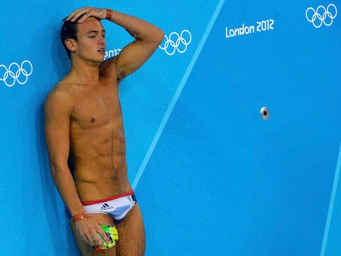 De nacho-lichaamsvorm van Tom Daley.