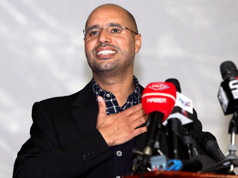 Saif al-Islam werd beschouwd als de opvolger van Mouammar Kadhafi.