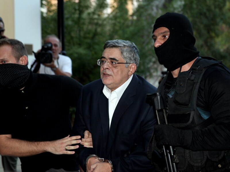 Partijleider Nikos Michaloliakos.