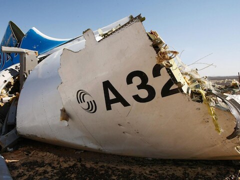 Wrakstukken van de A321.